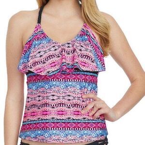 Arizona Flounce Multi Color Swim Top